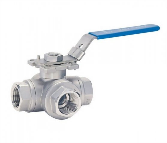 3 Way Ball Valve Stainless Steel - H4T - YUENG SHING