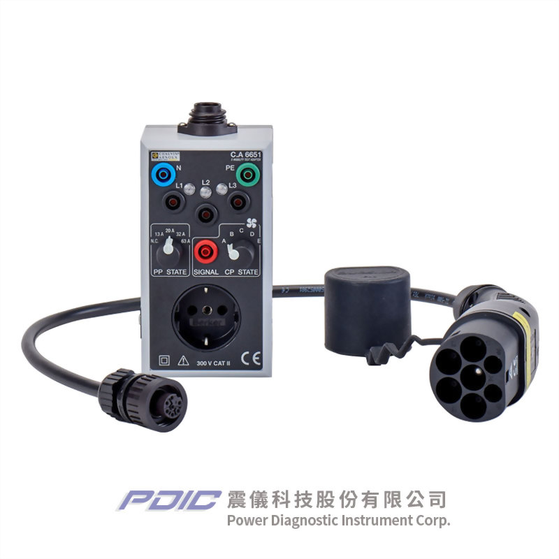 攜行式電動車充電站測試轉接器