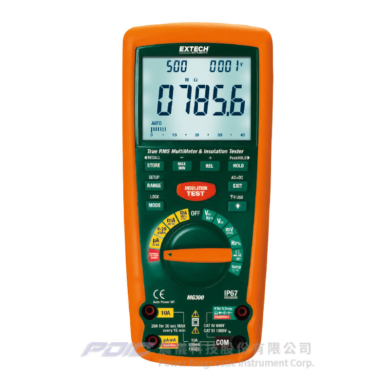 具無線傳輸介面的1kV高阻計/真有效值萬用電錶