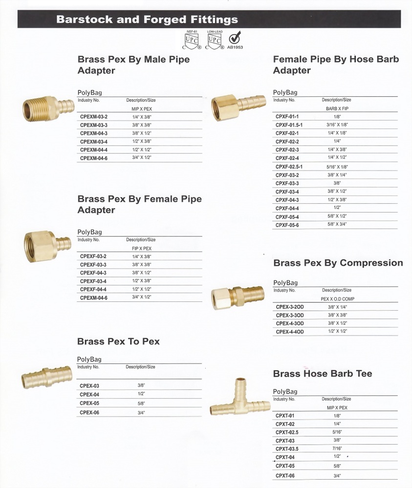 Plumbing Supplies- Plumbing Fittings, Barstock and Forged Fittings