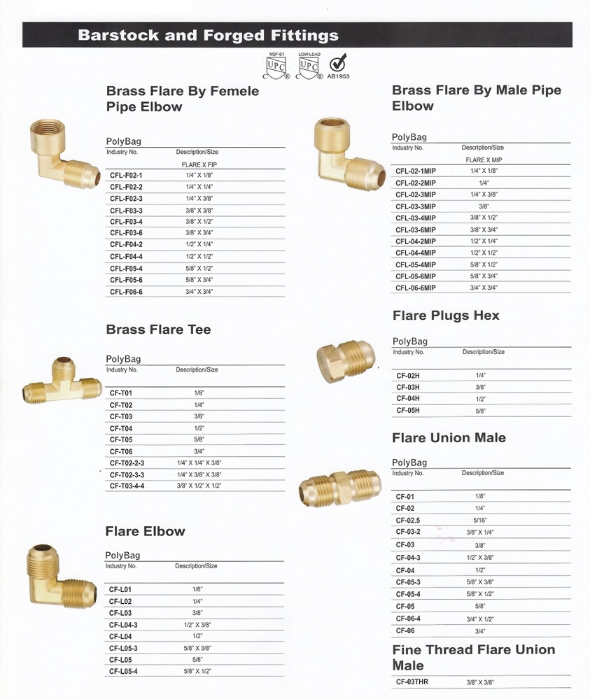 Plumbing Supplies- Plumbing Fittings, Barstock and Forged Fittings