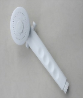 White Plastic Handheld Shower Head 06602B-1