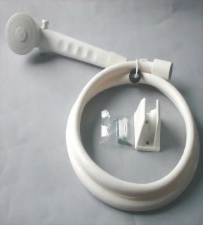 White Plastic Handheld Shower Head Set 06602B-2