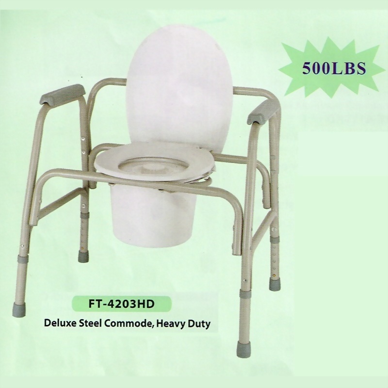 Deluxe Steel Commode, Heavy Duty