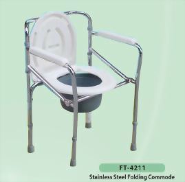 Stainless Steel Folding Commode