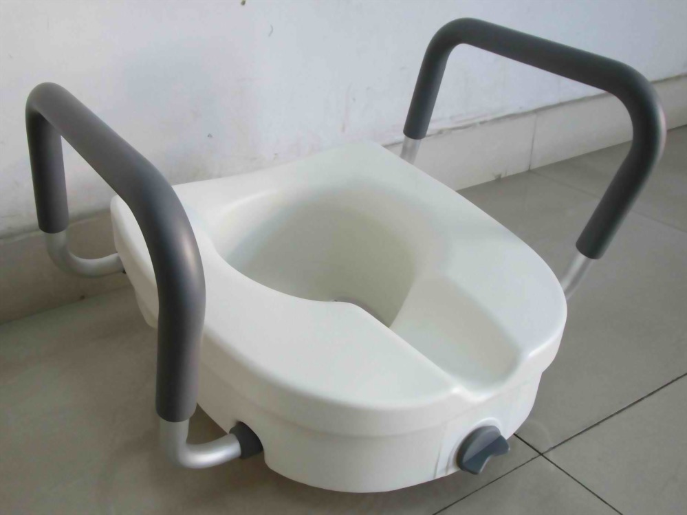 Elevated Toilet Seat ,with Removable Armrests