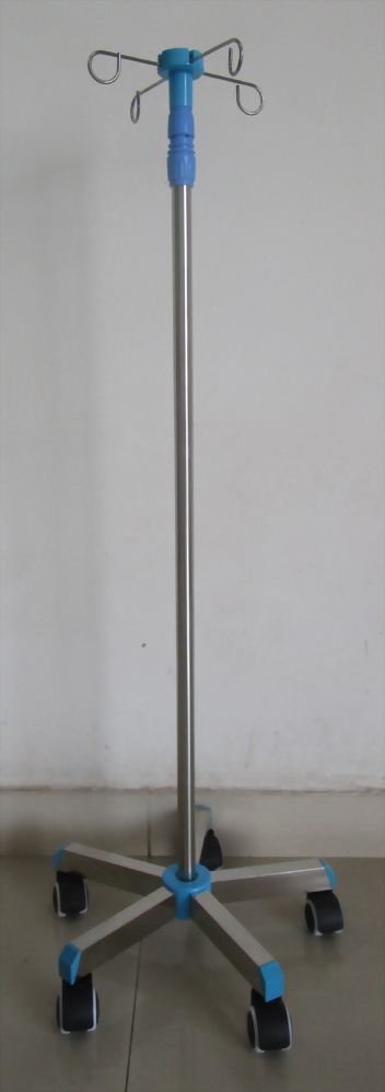 Stainless Steel I.V. Pole, Stainless Steel Base
