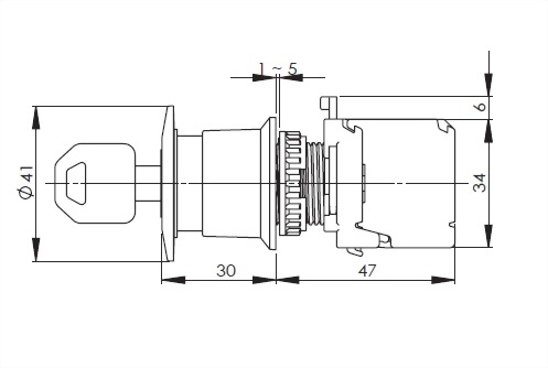 Emergency Stop Key Switches A2EKS11 2