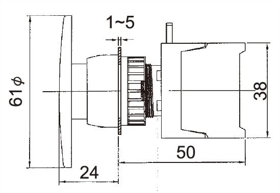 Illuminated Pushbutton Switches GEBL22A-1OC