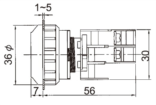 Illuminated Pushbutton Switches LXB30-1C