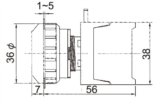 Illuminated Pushbutton Switches PFL30-1OC