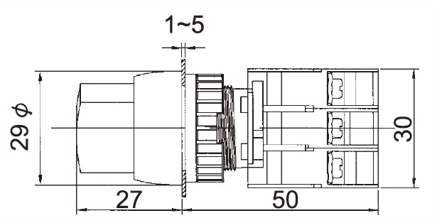 Illuminated Selector Switches GSRL22-1OC
