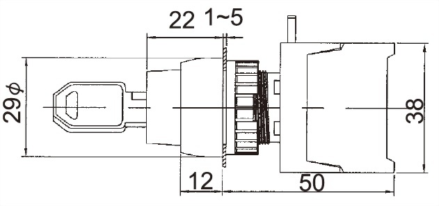 Key Selector Switches KSN22-1OC