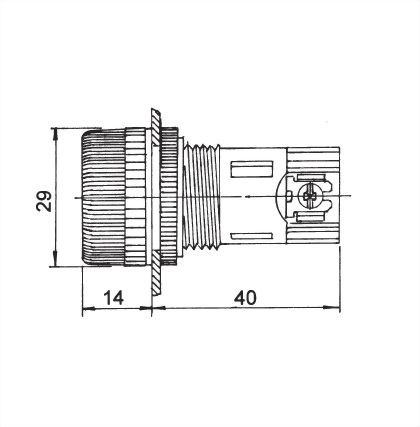 Lámpara indicadora de panel 25 mm NPL-25
