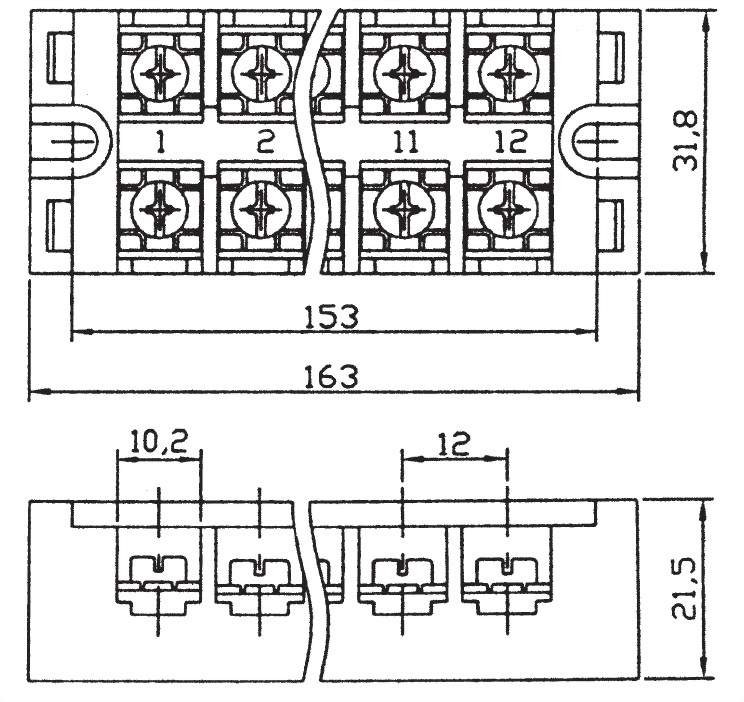 Barrier Type Terminal Blocks TB12-25