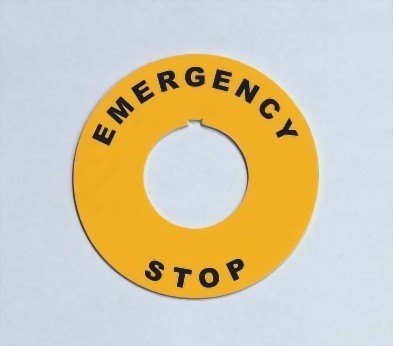 Emergency Stop Switch Legend Plate G2-BM4