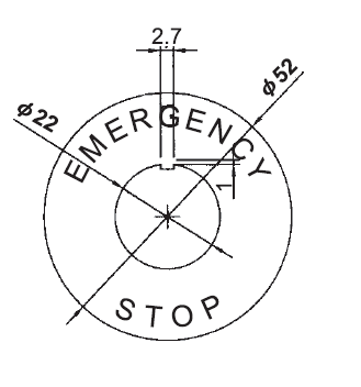Emergency Stop Switch Legend Plate G2-BM4