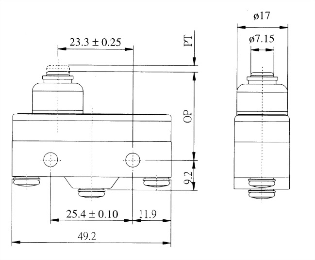 Mikroschalter der AM-Serie AM-1515 2