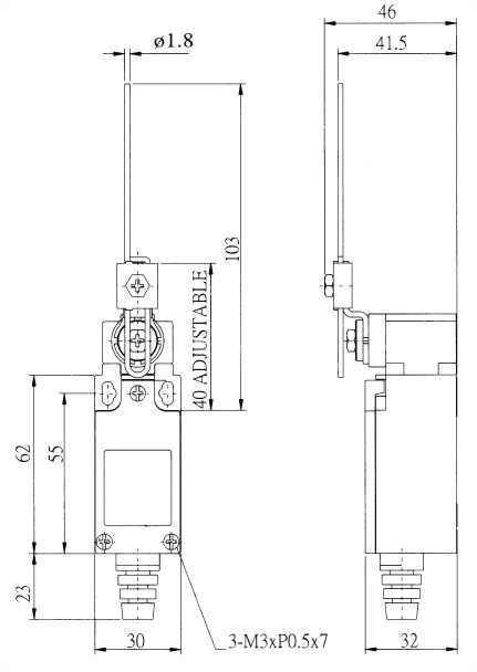 AZ-9 مصغرة الحد من مفاتيح الضوء AZ-9107 2