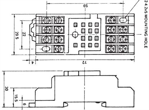 Гнездо реле PYF14A