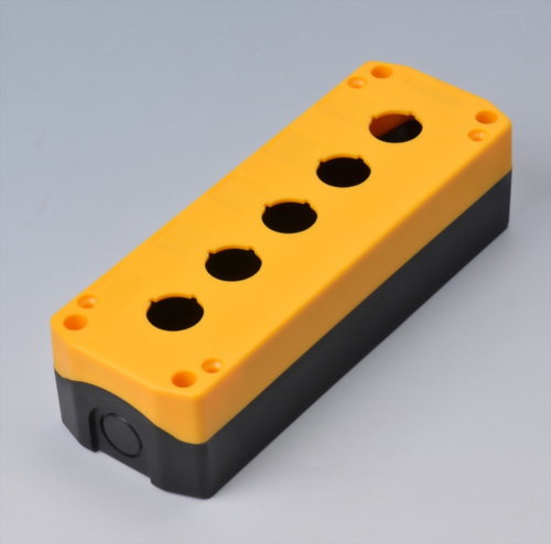 22mm 控制盒5孔 黃/黑