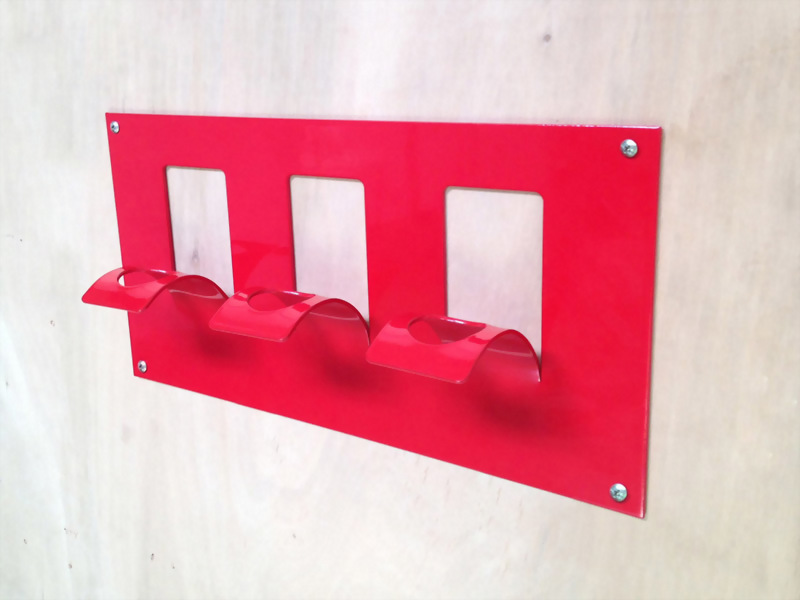 Wall mount 3 bottle rack