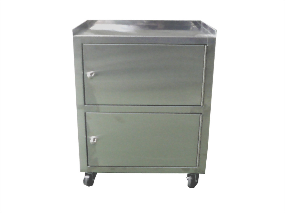 Cabinet with 2 doors and wheels
