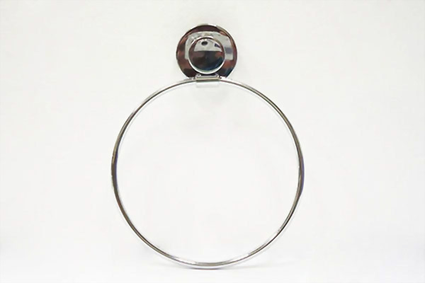 Towel ring with suction cap