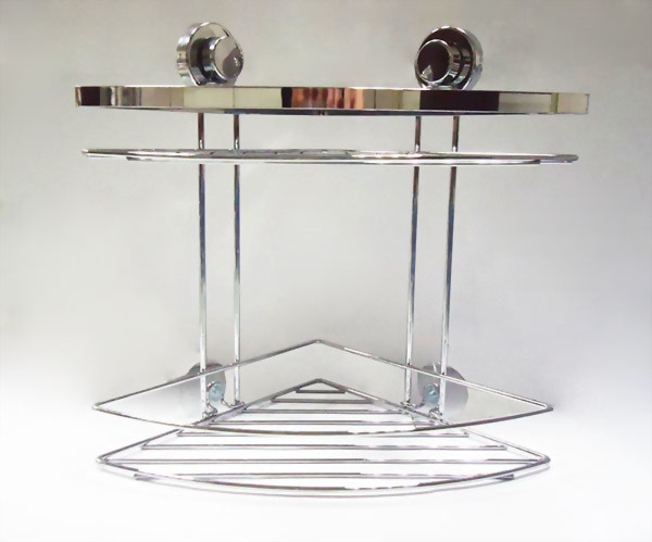 2 tier corner caddy with suction cap