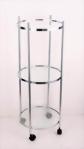 3 tier glass caddy with 4 wheels