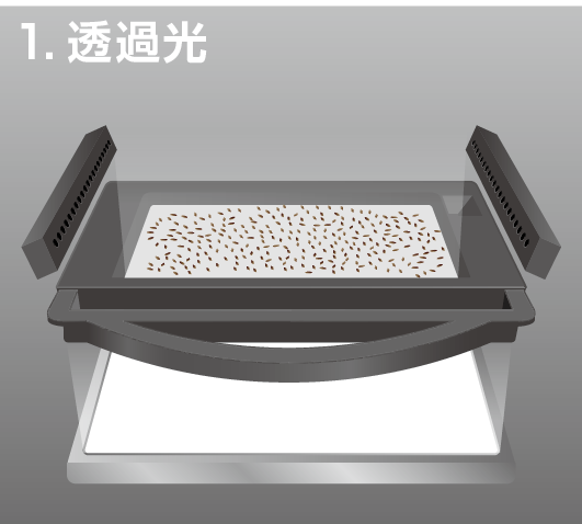 米粒判定器 透過光