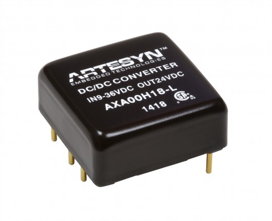 AXA 20W Dual O/P 18-75 Vin Isolated DC-DC Converters