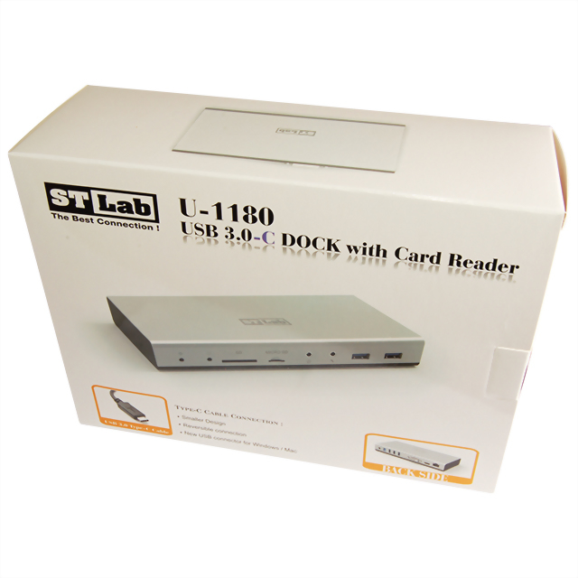 U-1180:Type-C擴充Docking Stations-帶讀卡器