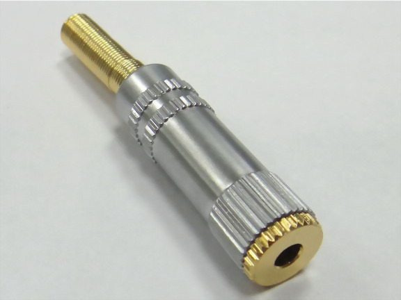 3.5mm Stereo Jack, Gold & Pearl Chrome Plated