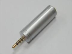 2.5mm 4P Plug To 3.5mm Stereo Jack, Gold & Pearl Chrome Plated