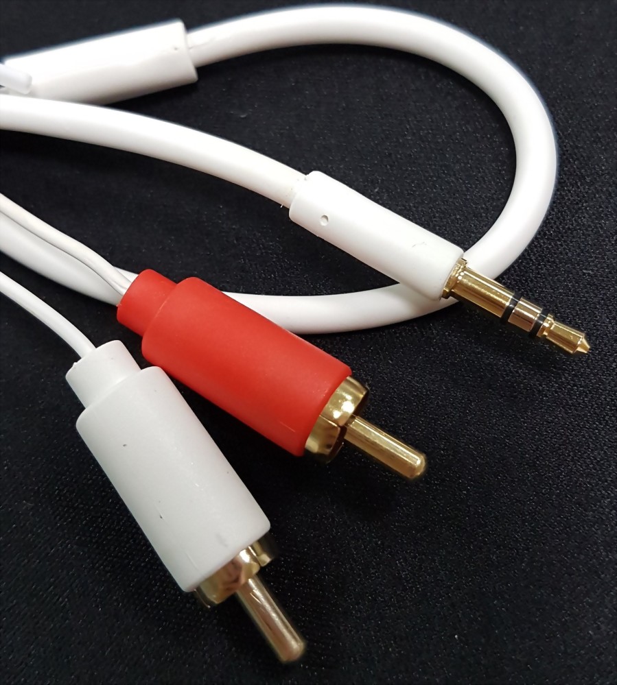 3.5mm Stereo Plug - 2xRCA Plugs, Slim Type
