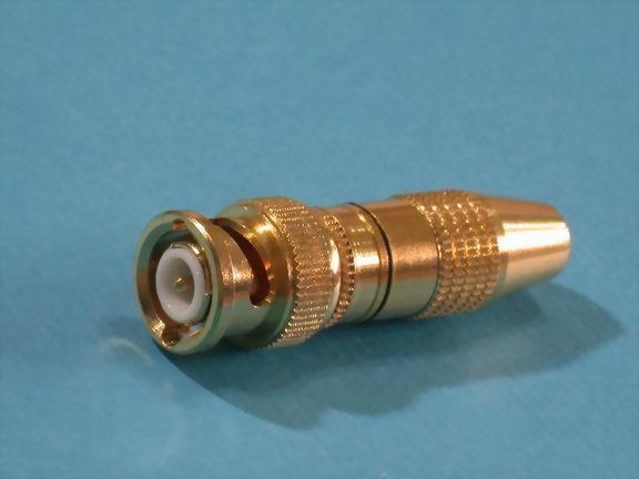 BNC PLUG FOR 6MM CABLE, GOLD PLATED