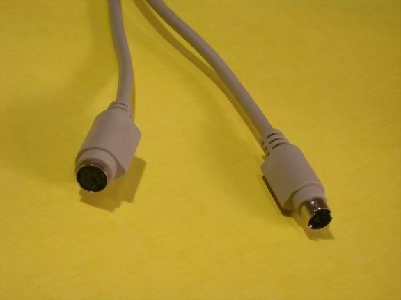 KEYBOARD CABLE 6P MINI DIN MALE TO FEMALE 6C MOLDED TYPE