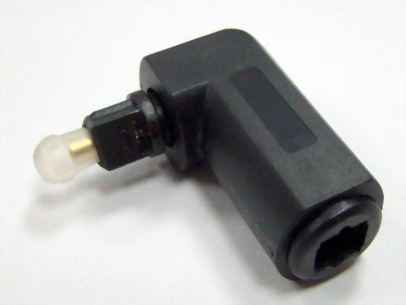 Right Angle Toslink plug To Toslink Jack