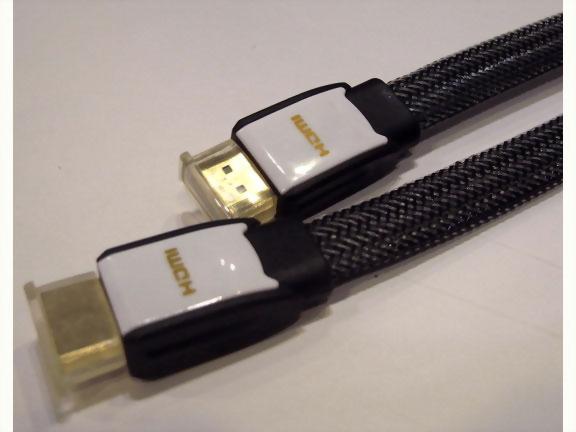 HDMI Male - HDMI Male, Flat Cable With Nylon Sleeve