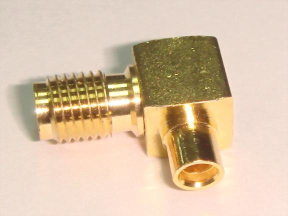 Rt. Angle MMCX Female To SMA Female.