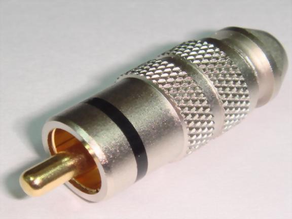 RCA PLUG CHROME PLATED FOR 8MM CABLE