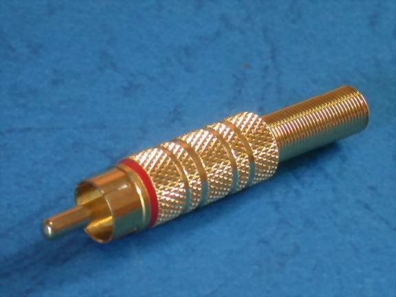 RCA PLUG W/SPRING FOR 5,6MM CABLE