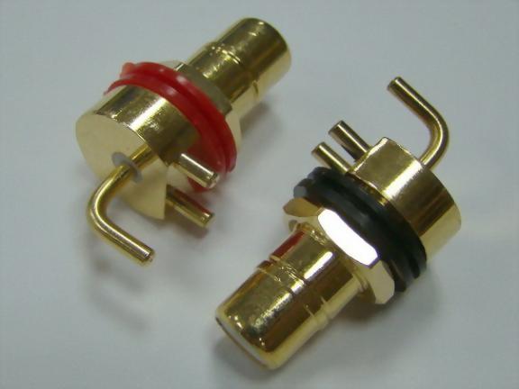 RCA Jack PC Board Mount. Red, Black