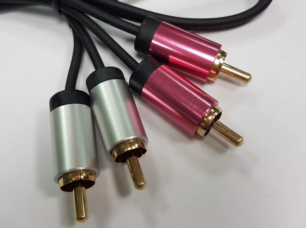 2*RCA Plugs - 2*RCA Plugs, Slim Type