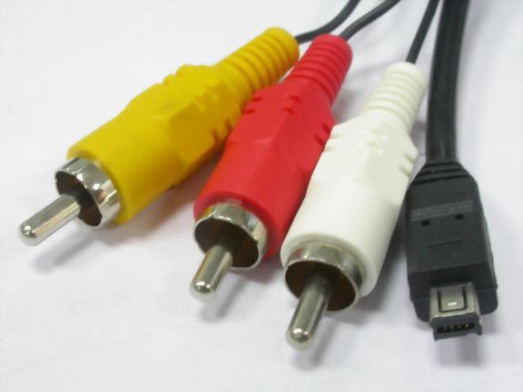 MINI USB A 4P PLUG-3*RCA PLUGS