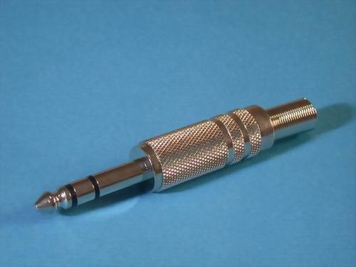 1/4" ST. PHONE PLUG W/SPRING FOR 7,8MM CABLE