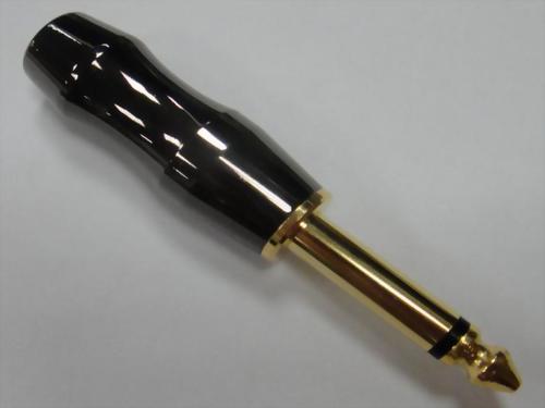 1/4" Mono Plug Tin Plated Nickel Handle for 7mm Cable