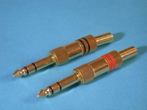 1/4" STEREO PLUG, GOLD 1/4" STEREO PLUG, GOLD