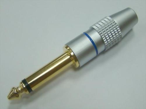 1/4'' Mono Plug For 6,7mm Cable, Pearl Chrome Plated